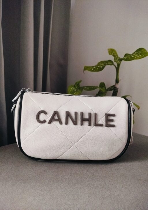 Adda Quilted White Rectangle Sling Bag