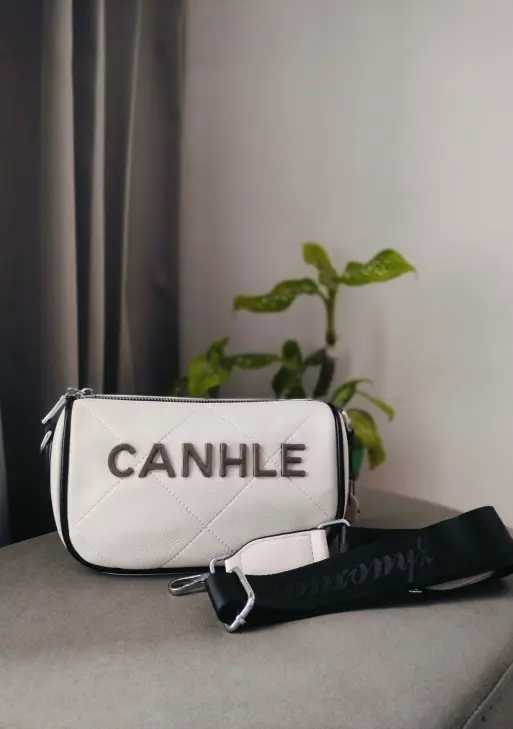 Adda Quilted White Rectangle Sling Bag