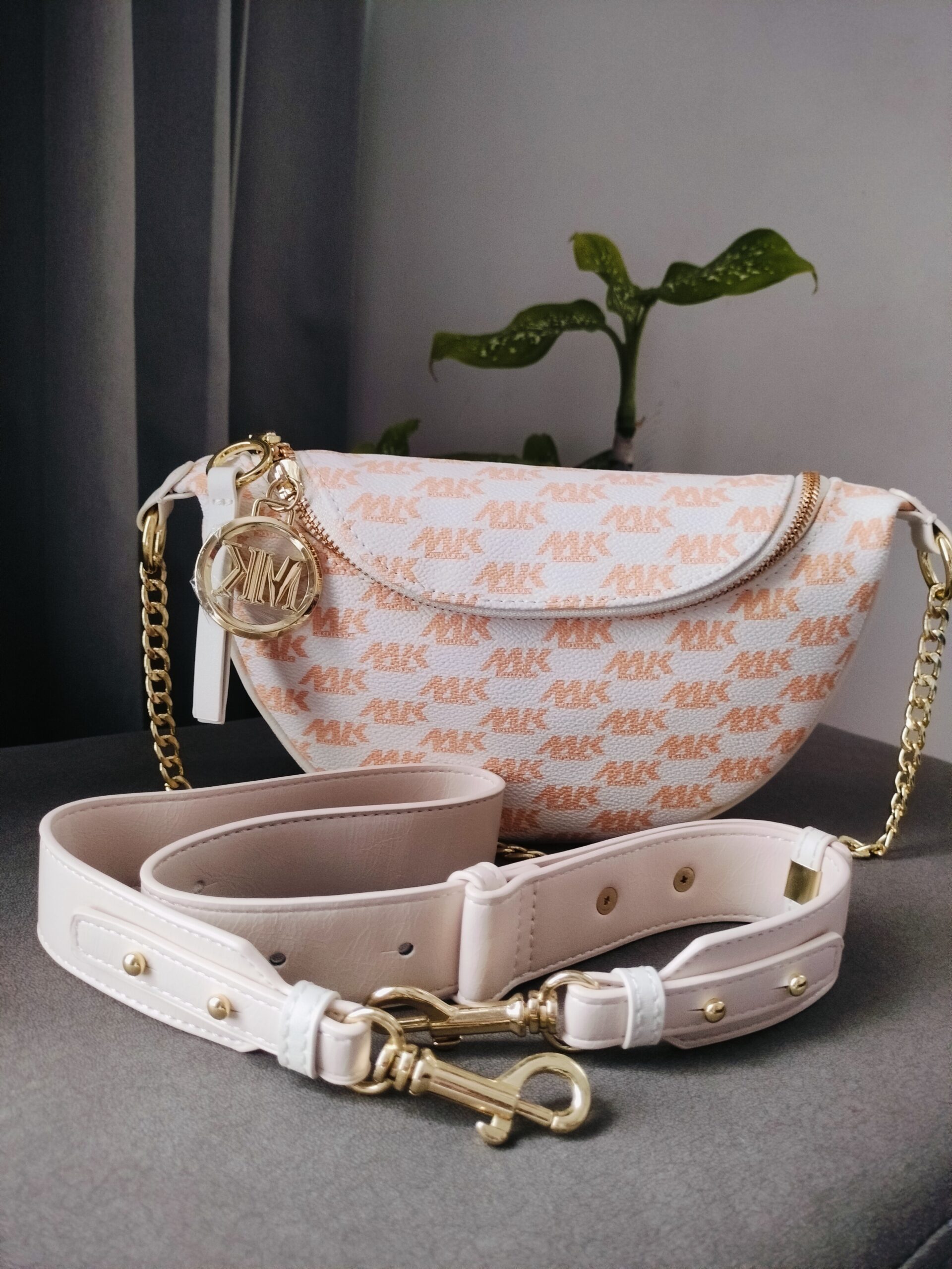 Adda Trendy Half-Moon Monogram Sling Bag