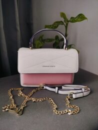 Adda Elegant Two-Tone Sling Bag with C-Buckle