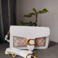 Adda Chic White Crossbody Bag with C-Buckle
