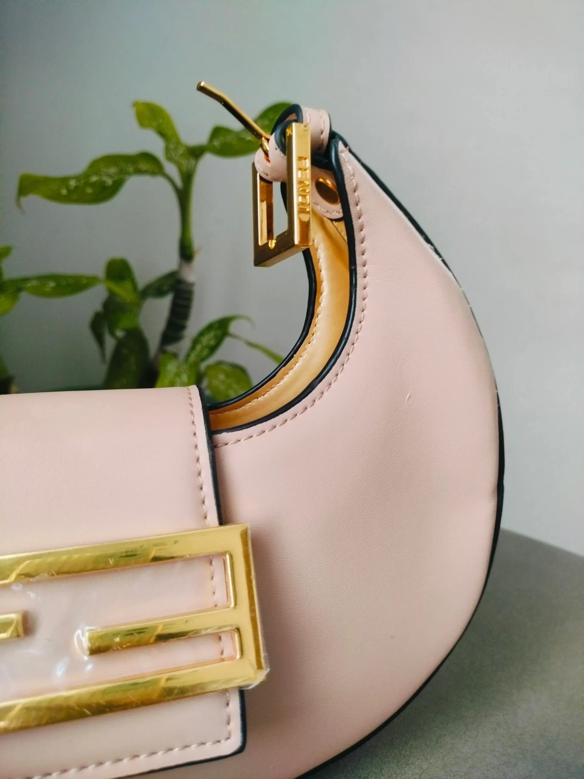Fendi Premium Crescent PU Leather Handbag - Image 3